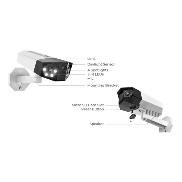 Kit Câmera Panorâmica 4k 180° Monitoramento Solar Sem Fio - Image 6